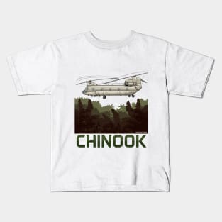 Chinook Transport Helicopter Military Armed Forces Novelty Gift Kids T-Shirt